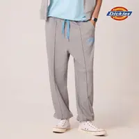 在飛比找momo購物網優惠-【Dickies】男款羽灰色純棉撞色數位Logo印花寬版縮口