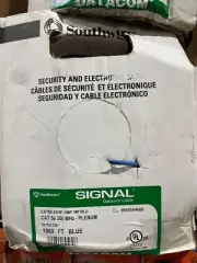 1000 ft Reel of SOUTHWIRE Category 5e, PLENUM Cable, 24/4-Pair, Blue 9669561606