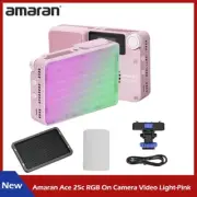 Amaran Ace 25c RGB Video Light 25W On Camera Pocket LED Light CCT + Grid Pink