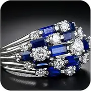 [Sdouefos] 925 Sterling Silver Shiny Diamond Ring 18K Gold Flower Cocktail Rings Square Sapphire Cubic Zirconia Promise Rings Eternity Engagement Wedding Band Ring for Women