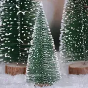 10Pcs Christmas Pine Tree Decor Set Xmas Small Ornament Tabletop Artificial BX5