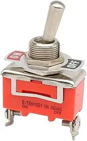 Toggle Switch E-TEN1021 E-TEN1121 E-TEN1122 E-TEN1221 E-TEN1321 E-TEN1322 15A 250VAC ON-Off ON-Off-ON Rocker Switch (Size : E-Ten 1021)