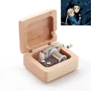 SANKYO BEECH WOOD HAND CRANK MUSIC BOX : HOWLS MOVING CASTLE THEME