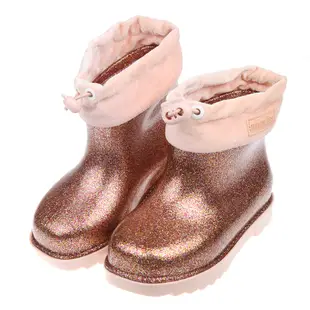 《布布童鞋》Melissa派對香檳金兒童束口中筒靴香香鞋(15~17公分) [ U2H615G