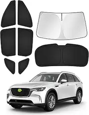 Canvcle Sunshades for Mazda CX-90 2024-2025 CX90 Accessories Windshield Sun Shade Side Rear Window Shade Cover Sun Visor Shield Privacy Protection Keep Vehicle Cool Black 8PCS