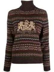 Ralph Lauren Purple Label Fair-isle Knit Embroidered Sweater M IT NWT $2490