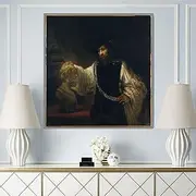 Paint by Numbers for Adults Rembrandt " Aristotle with A Bust of Homer " Adults Paint Kits Canvas Gifts Arts Crafts for Home Decor