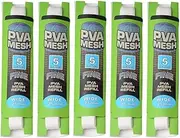 5PCS Fishing Bait Mesh, 25mm*5m PVA Mesh Carp Fishing Quick Water Soluble Refill Bags for Tackle Kit, White