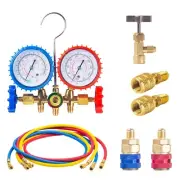AC Manifold Gauge Set Auto AC Diagnostic Manifold Freon Gauge Car AC Gauge Se...