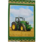 Patchwork Quilting Sewing Fabric John Deere Tractor Farm Machine Panel 79x110cm