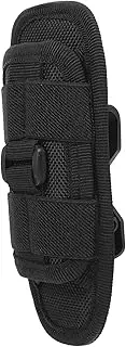 ibasenice Flashlight Fanny Accessories Flashlight Belt Holder Mechanic Adjustable Key Duty Rechargeable Flashlight Rotating Flashlight Holder Flashlight with Torch Pouch Nylon Black