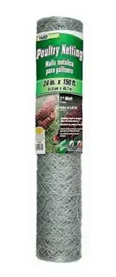 YARDGARD 308413B 24 in. x 150 ft. Poultry Netting/Chicken Wire with 1 Inch Mesh
