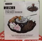New Chocosmore - 2 In 1 Electric S‘mores and Chocolate Fondue Maker