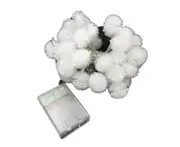 L09 10M 80 Led Battery Box Curtain Festive String Lights Christmas Lover Decoration Warm White Lighting Fur Ball Hanging Light