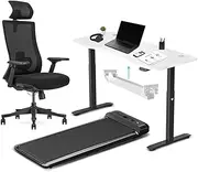Lifespan Fitness WalkingPad M2 + ErgoDesk 1500mm White + Cable Management + DM9 Office Chair