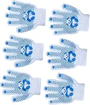 Milisten Safety Gloves Durable Polyester Cotton Labor Protection Gloves for Gardening Home Improvement Outdoor Work for Ages