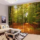 Covered Fallen Leaves 3D Curtain Blockout Photo Printing Curtains Drape Fabric