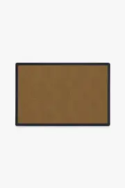 Looped Solid Dark Coir Doormat