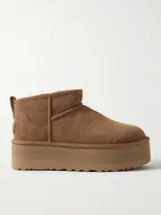 [UGG] UGG - Classic Ultra Mini Platform Shearling Boots - Camel - US8 US 8 Brown
