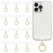 cobee 12Pcs Phone Tether Tab with 12Pcs Metal Spring Rings, Universal Phone