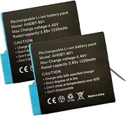 2 Packs 3.85v 1200mah AHDBT-801 Replacement Battery for GoPro Hero 8 Hero 7 Hero 6 Hero 5 Batteries AHDBT 801