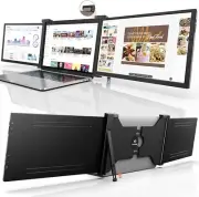 15.4" Portable Dual Monitor for 15.6-18.5” Laptops, 1080P IPS, USB-C & HDMI