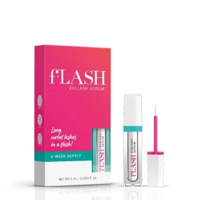 fLASH Eyelash Serum Mini for Long, Curled Lashes - Enhances and Strengthens Y...