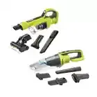 RYOBI Powered Brush Vacuum + Wet/Dry Hand Vacuum ONE+ 18V Cordless (Tool-Only)