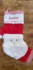 New Pottery Barn Kids Santa Claus Quilted Applique Christmas Stocking JEREMY