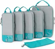 BAGSMART 6 Set/4 Set/2 Set Compression Packing Cubes for Travel, Lightweight Vacation Travel Essentials, Travel Accessories for Suitcase Organizer Bags Set, Durable Luggage Organizer Travel Bags,