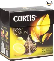 12 PACK CURTIS Black Tea Sunny Lemon 240 Pyramids RF NO GMO Made in Russia