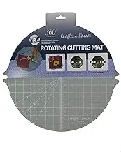 Light Blue Self Healing Rotating Cutting Mat Round 14" (Grey)