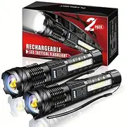 LED Rechargeable Zoom Tactical Flashlights Powerful Portable Durable LED Light for Outdoor Hiking Camping