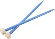 Abaodam 1 Pair Double End Drumsticks with Soft Felt Mallet Head for Timpani Snare Drums Percussion Instruments Versatile Blue Drum Mallet for Sound Effects