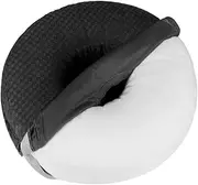 Rollowel Washable Ear Piercing Pillow for Side Sleepers with Ear Hole for CNH and Ear Pain Inflammation Pressure Sores Relief Ear Guard Protector Donut Pillow with Removable Pillowcase (Black)