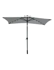 [Arcadia Furniture] Outdoor 3m Umbrella with Solar LED Lights in Grey