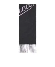 Gucci Logo Script Scarf One size Gray pink