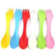 4 Set 3 In 1 Outdoor Camp Tableware Heat Resistant Spoon Fork Knife Camping Hiking Utensils (6pcs=1set)