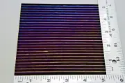 5" x 5" IRIDIZED PRIZMATIC TEXTURE ON BLACK BULLSEYE 3mm GLASS 90 COE