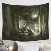 Scary Horror Asylum Scene Tapestry