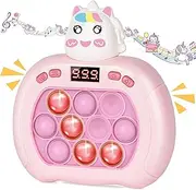 Upgraded Fast Push Game Pop Fidget Toys for Kids, Funny Toys with LED Screen for Kids 3-12 for Girls and Boys Bubble Stress,Handheld Puzzle Game Sensory Toys(Batteries Included)(Unicorn)