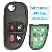 4 Buttons Remote Control Flip Car Key 315/433MHZ 4D60 Chip For Jaguar X-Type S-Type 1999-2009 XJ XJR 2002-2008 NO Word Complete Key