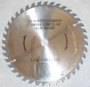 7 1/4" x 40T x 5/8 Circular Saw Blade Tungsten Carbide