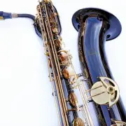 Professional Baritone Saxophone Brass Tube Unique Black Nickel Plated Surface In