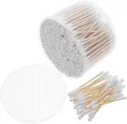 GETAJGHSD 500pcs Double Headed Cotton Swabs Baby Ear Cleaning Makeup Removal Wooden Sticks Soft Tips Safe for Cosmetics Beauty