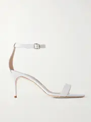 [Manolo Blahnik] Manolo Blahnik - Chaos 70 Leather Sandals - White - IT40 IT 40 White