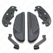 HTTMT Black Footboard Kit For Heritage Softail Classic FLSTC Fat Boy FLSTF
