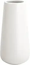 20 CM Tall Matt White Ceramic Vase for Flowers & Pampas Grass, Classic Rustic Style Decorative Vases for Home Decor Table Centerpieces
