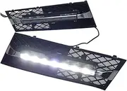 2pcs Compatible With BMW 5 Series F10 F18 2009-2013 6000K White Light LED Daytime Driving Running Light DRL Car Fog Lamp