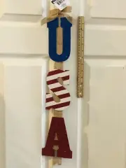 4th July Memorial Day Veterans & Labor Day Patriotic Door Wall Hanging Stars USA